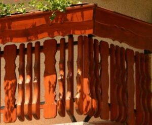 Lesene balkonske ograje mizarstvo Zelenec