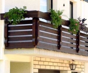Lesene balkonske ograje mizarstvo Zelenec